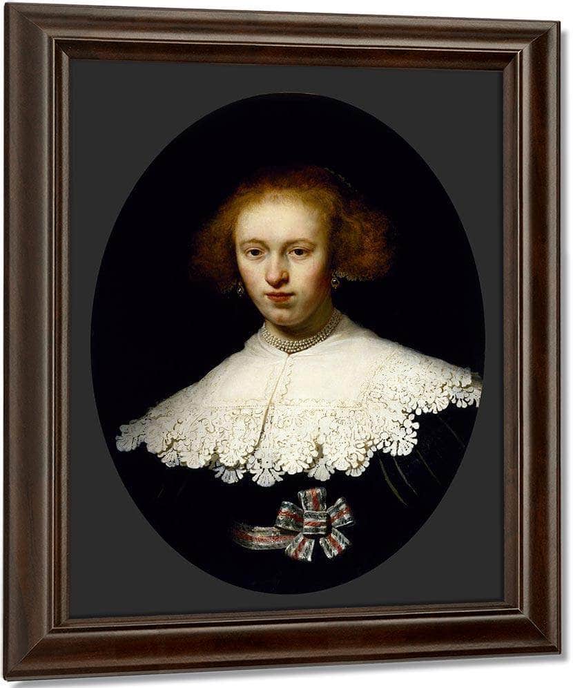 Portrait Of A Young Woman By Rembrandt Fine Art Print