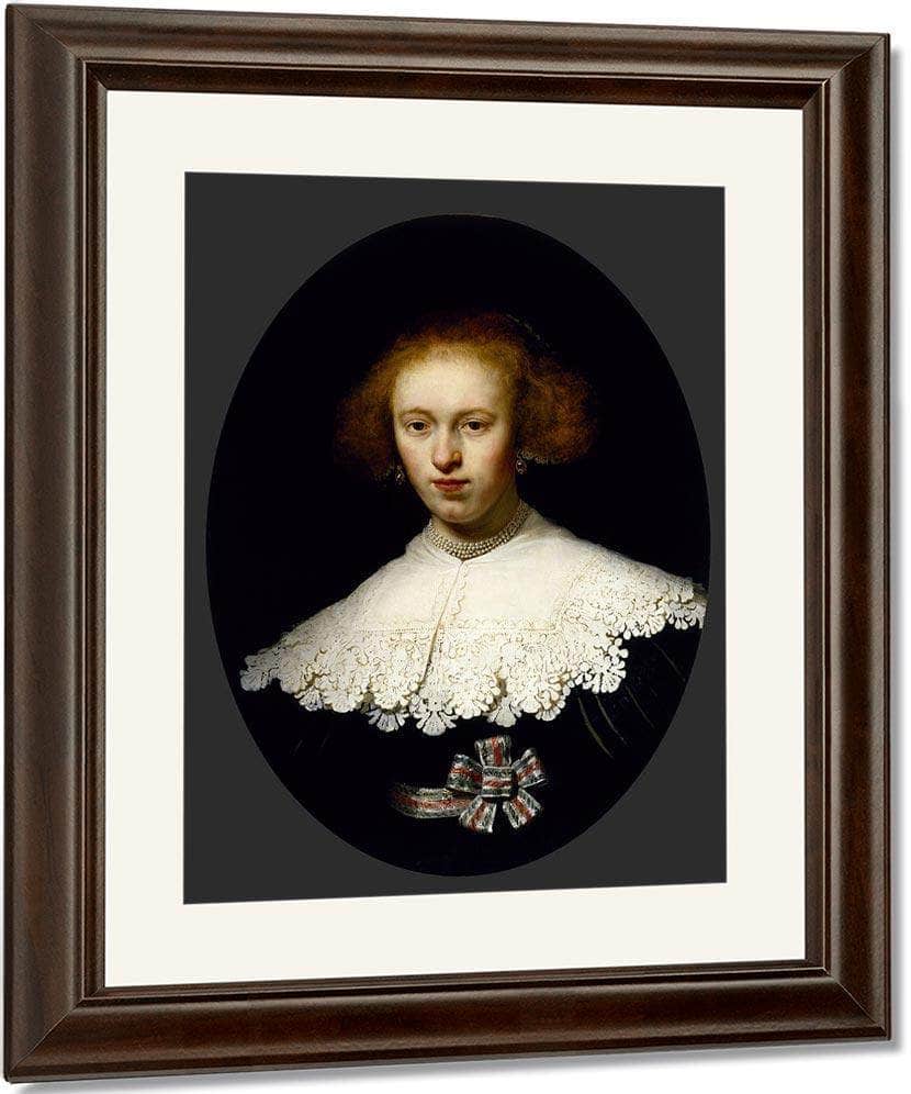 Portrait Of A Young Woman By Rembrandt Fine Art Print