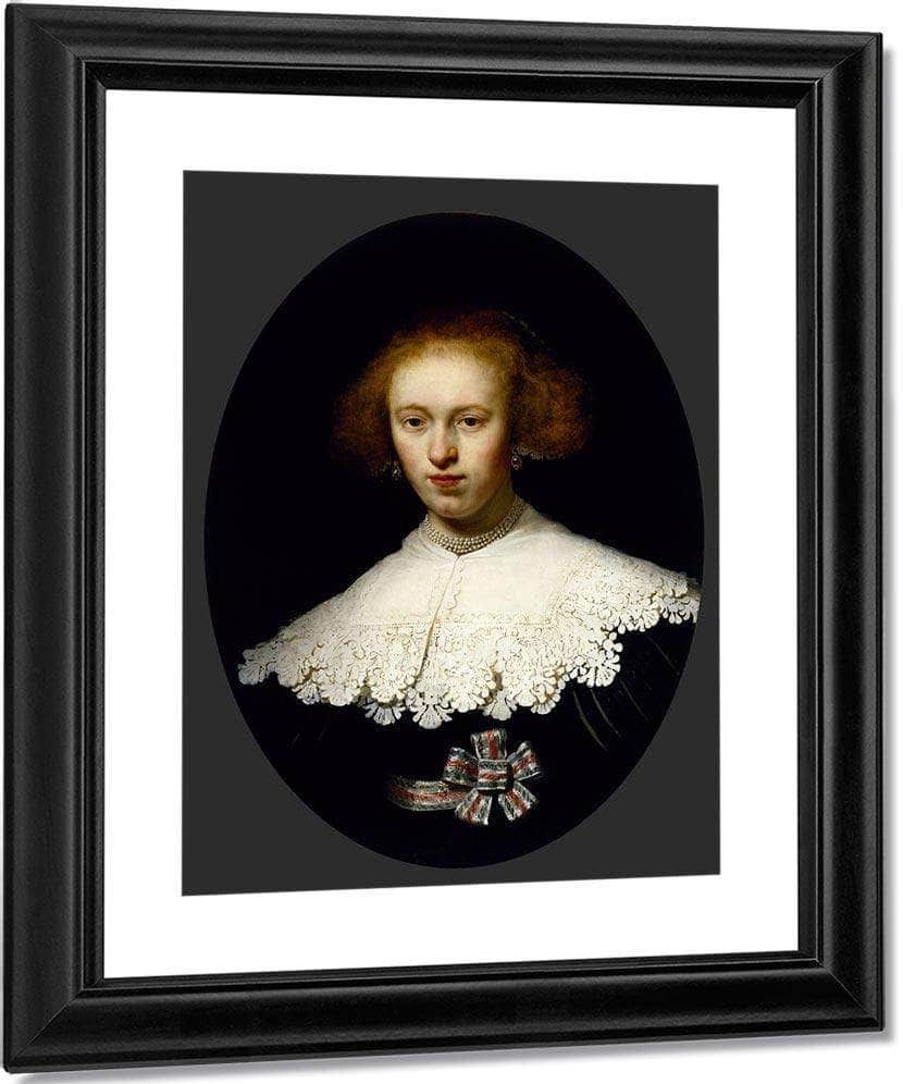 Portrait Of A Young Woman By Rembrandt Fine Art Print