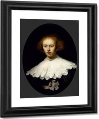 Portrait Of A Young Woman By Rembrandt Fine Art Print