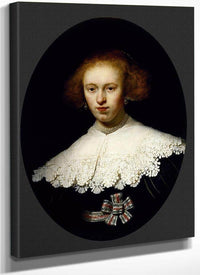 Portrait Of A Young Woman By Rembrandt Fine Art Print