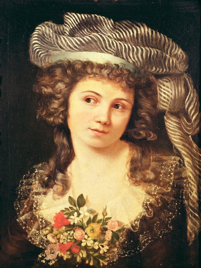 Portrait Of A Young Woman In The Style Of Labille Guiard (Oil On Canvas) By Jean Desire Gustave Courbet Fine Art Print