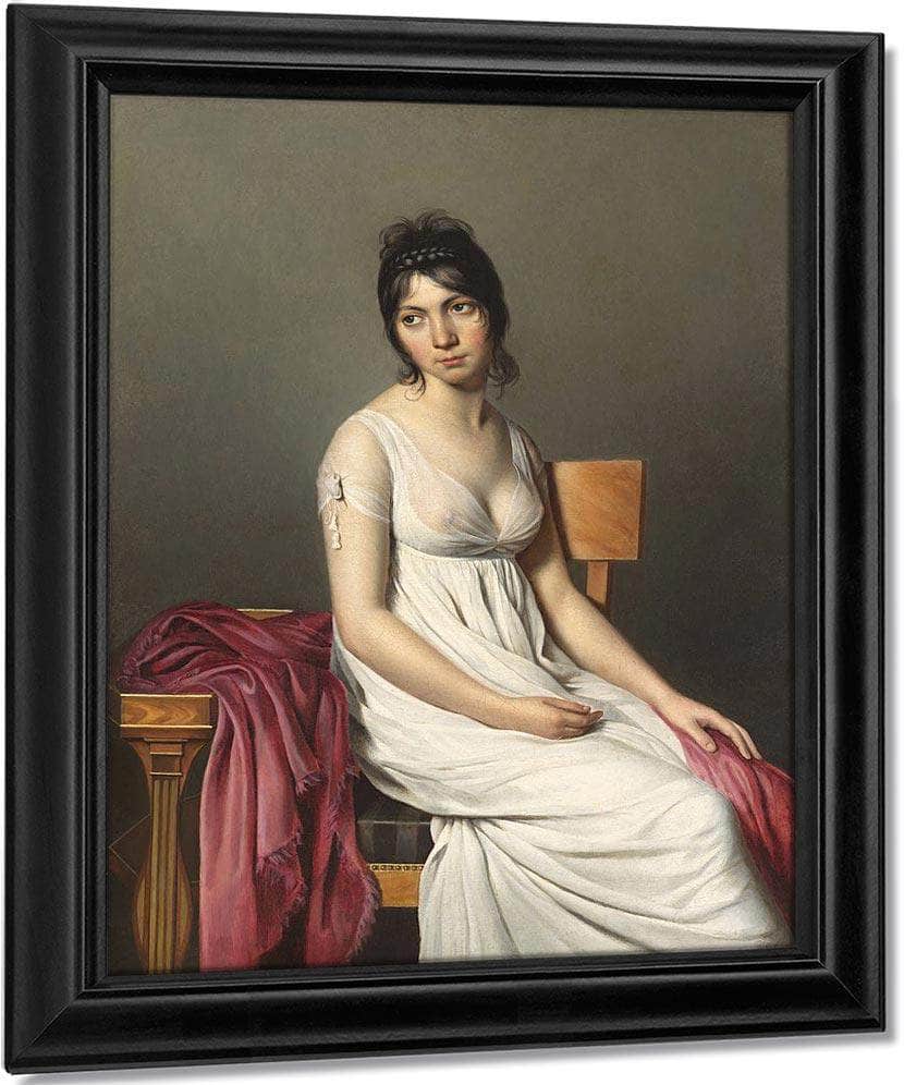 Portrait Of A Young Woman In White By Jacques Louis David Fine Art Print