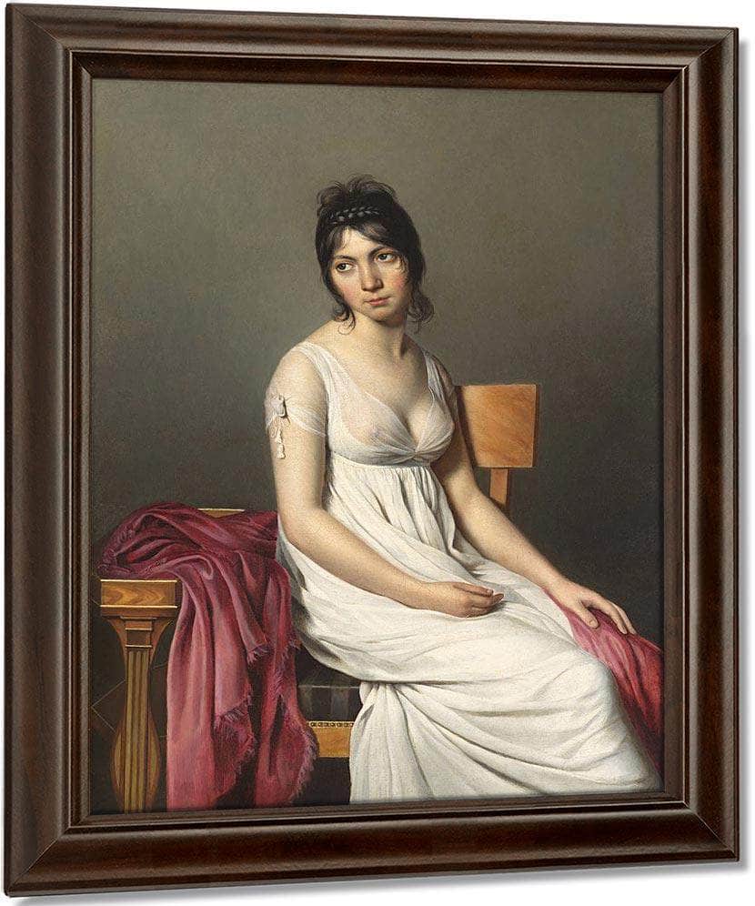 Portrait Of A Young Woman In White By Jacques Louis David Fine Art Print