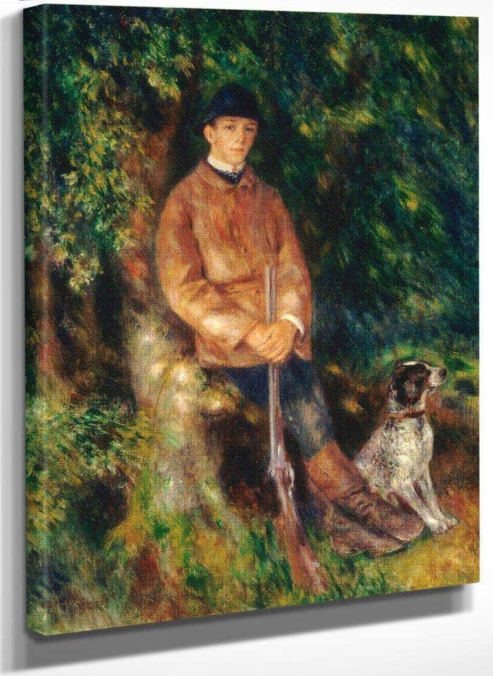 Portrait Of Alfred Berard With His Dog By Pierre August Renoir Fine Art Print