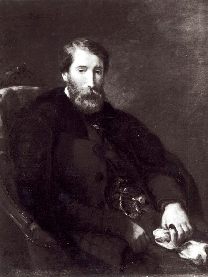 Portrait Of Alfred Bruyas (1821 77) By Ferdinand Victor Eugene Delacroix Fine Art Print