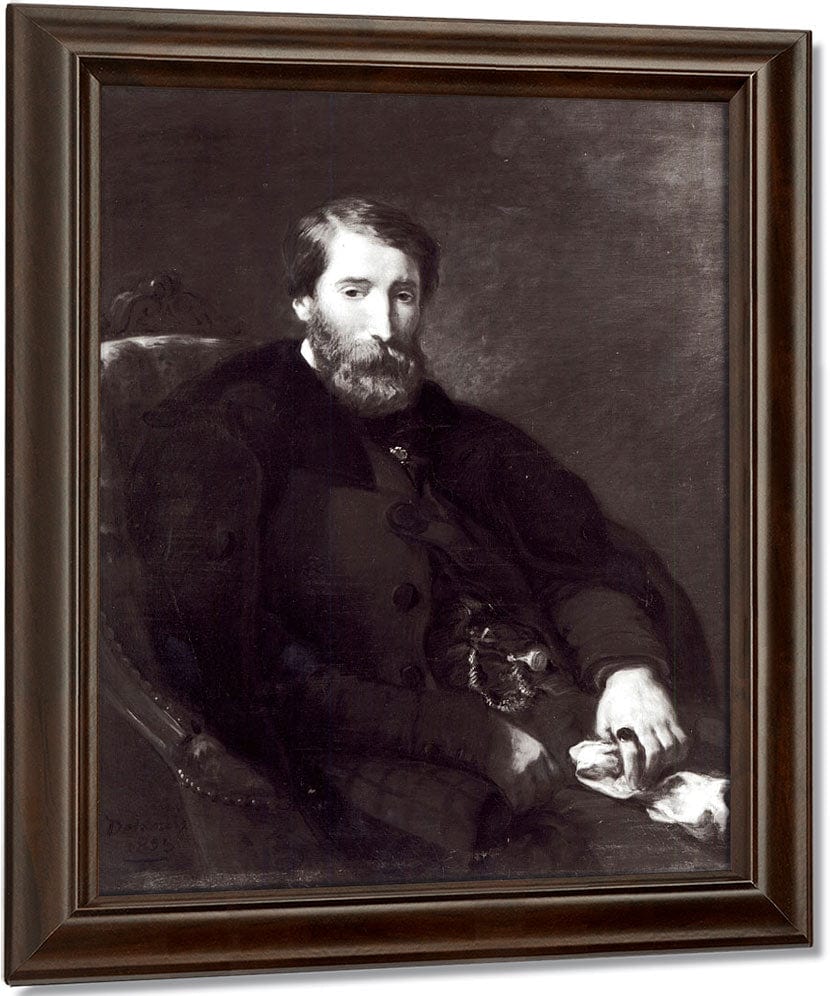 Portrait Of Alfred Bruyas (1821 77) By Ferdinand Victor Eugene Delacroix Fine Art Print