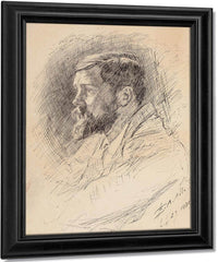 Portrait Of Alfred Parsons R.A. 1886 By Frank Robert Harper Fine Art Print