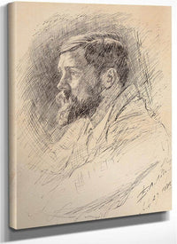 Portrait Of Alfred Parsons R.A. 1886 By Frank Robert Harper Fine Art Print