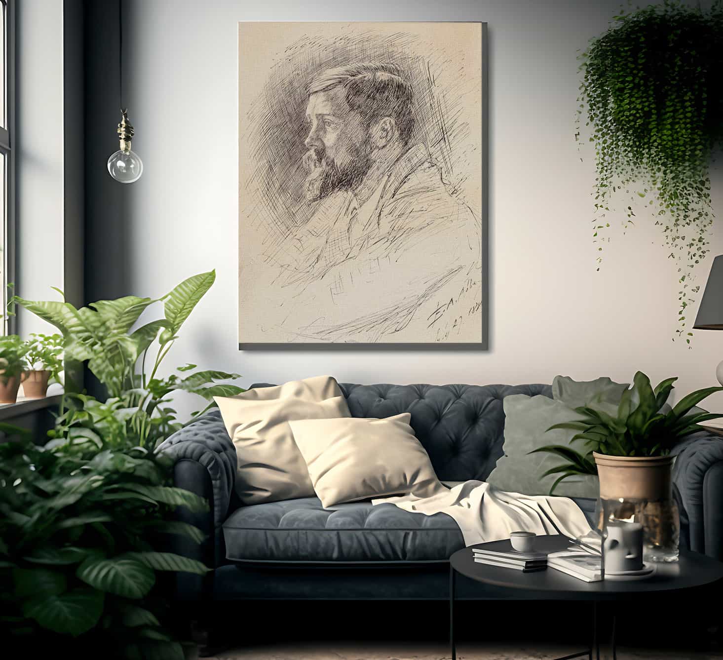 Portrait Of Alfred Parsons R.A. 1886 By Frank Robert Harper Fine Art Print
