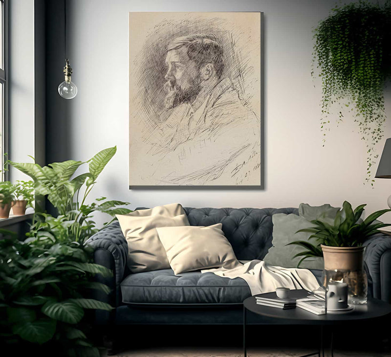 Portrait Of Alfred Parsons R.A. 1886 By Frank Robert Harper Fine Art Print