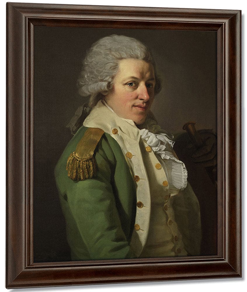 Portrait Of An Aristocrat In Uniform 1790 By Joseph Ducreux Fine Art Print
