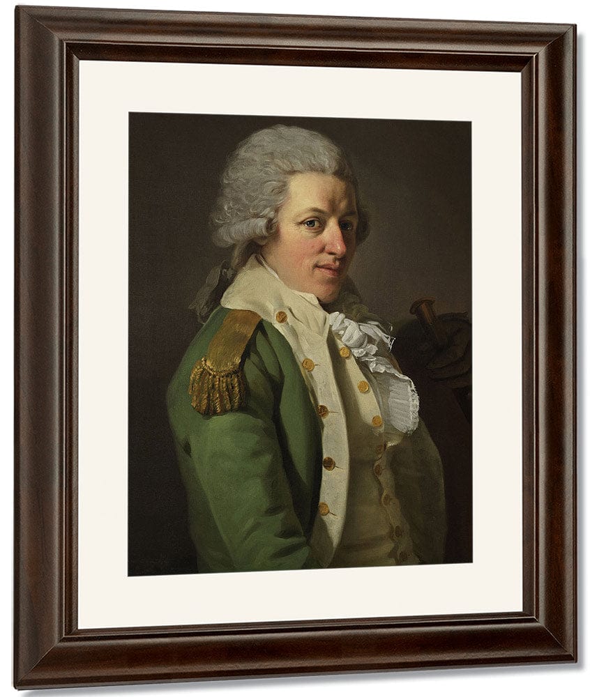 Portrait Of An Aristocrat In Uniform 1790 By Joseph Ducreux Fine Art Print