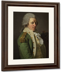 Portrait Of An Aristocrat In Uniform 1790 By Joseph Ducreux Fine Art Print