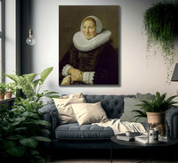 Portrait Of An Elderly Woman By Frans Hals Fine Art Print