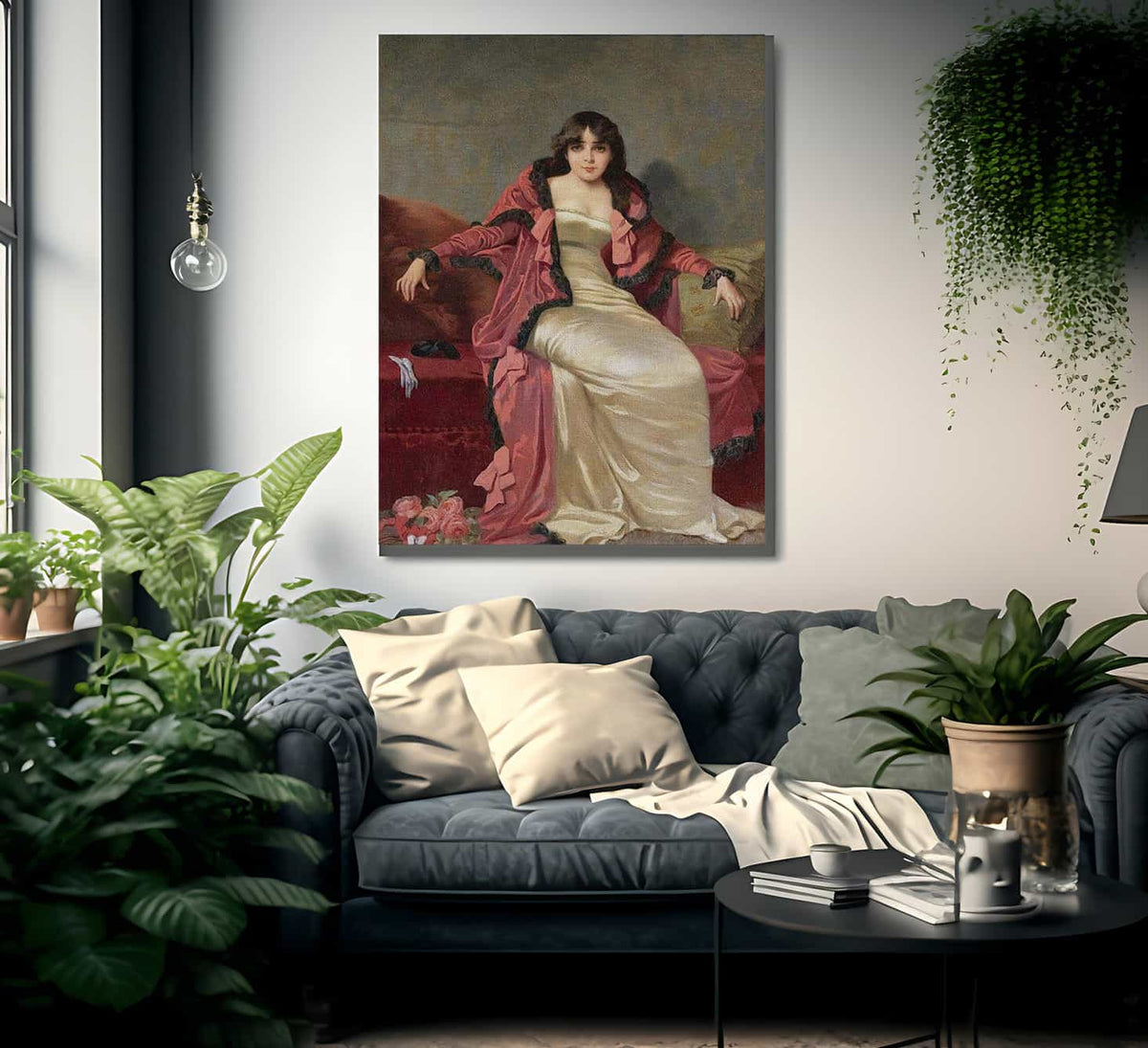 Portrait Of An Elegant Lady By Vincent Stiepevich Fine Art Print