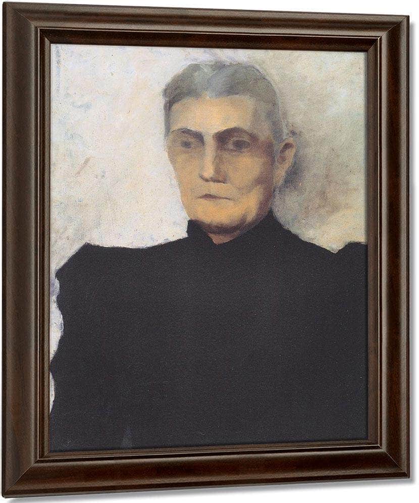 Portrait Of An Old Woman By Paula Modersohn Becker Fine Art Print
