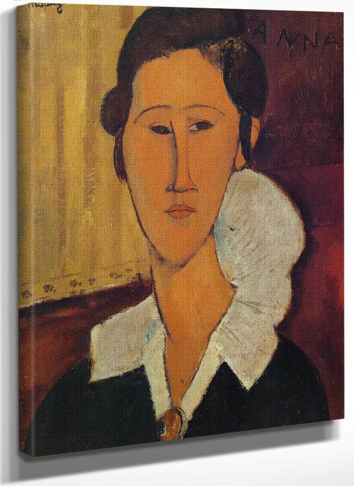 Portrait Of Anna Zborovka 1917 By Amedeo Modigliani Fine Art Print