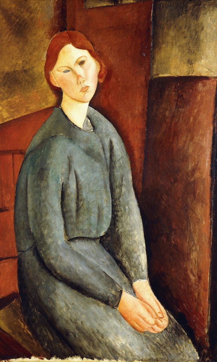 Portrait Of Annie Bjarne By Amedeo Modigliani Fine Art Print