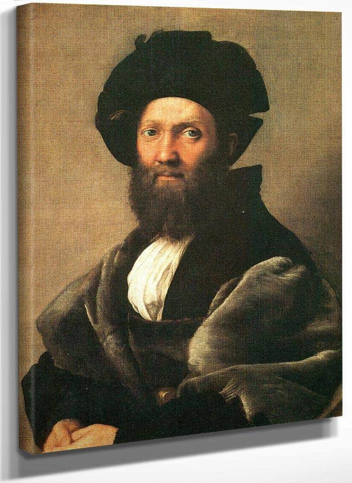 Portrait Of Baldassare Castiglione By Raphael Fine Art Print