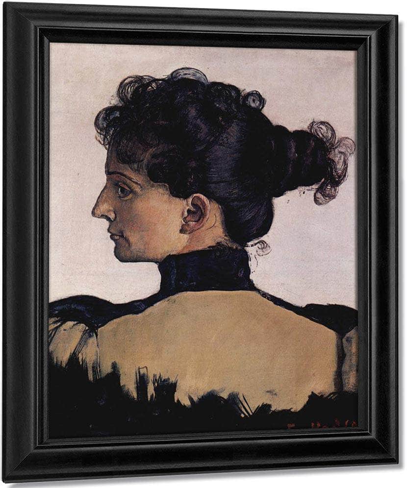 Portrait Of Berthe Jacques Wife Of The Artist 1894 Oil On Canvas 33 5X28Cm By Ferdinand Hodler Fine Art Print