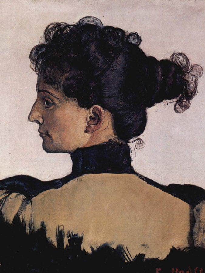 Portrait Of Berthe Jacques Wife Of The Artist 1894 Oil On Canvas 33 5X28Cm By Ferdinand Hodler Fine Art Print