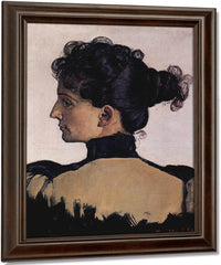 Portrait Of Berthe Jacques Wife Of The Artist 1894 Oil On Canvas 33 5X28Cm By Ferdinand Hodler Fine Art Print