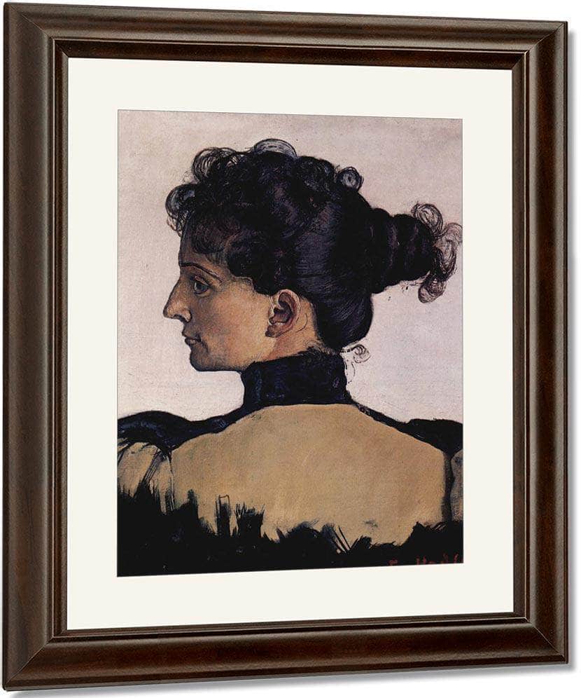 Portrait Of Berthe Jacques Wife Of The Artist 1894 Oil On Canvas 33 5X28Cm By Ferdinand Hodler Fine Art Print