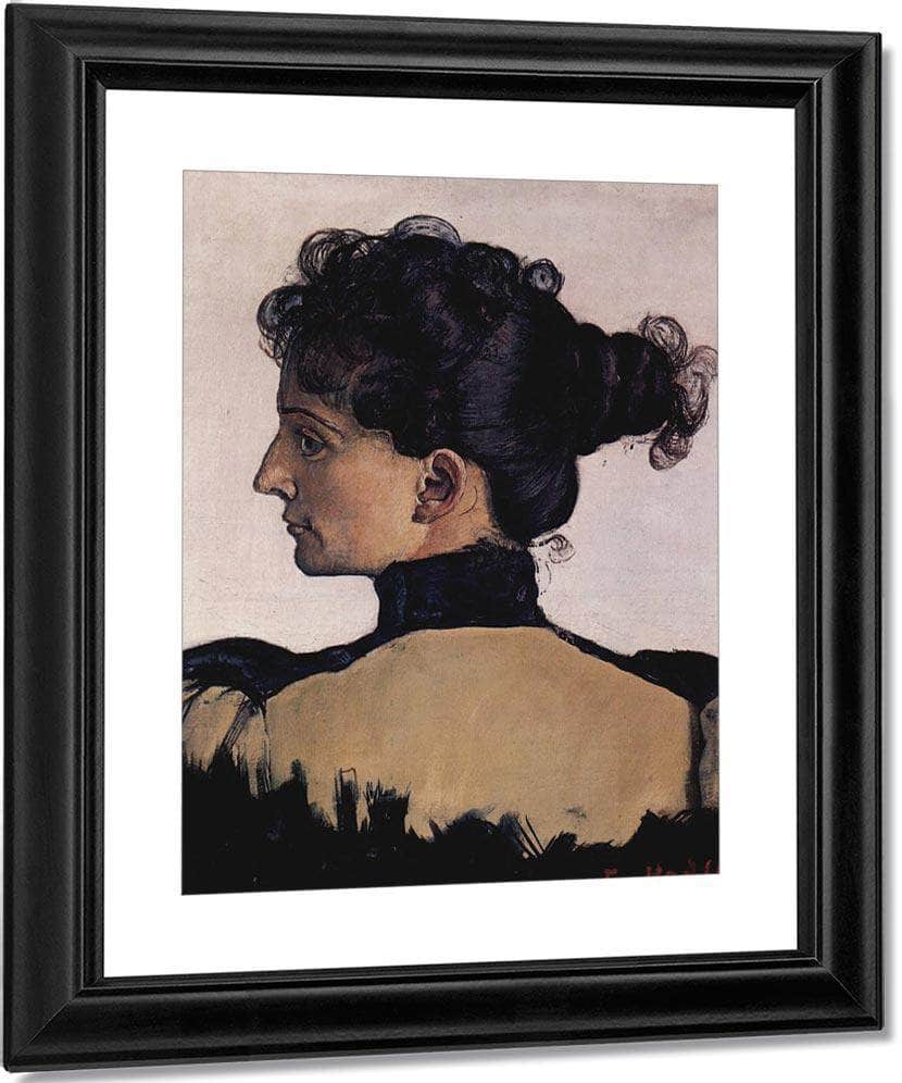 Portrait Of Berthe Jacques Wife Of The Artist 1894 Oil On Canvas 33 5X28Cm By Ferdinand Hodler Fine Art Print