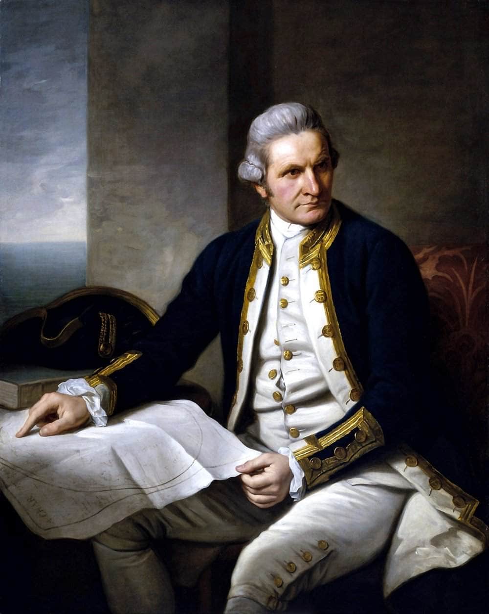Portrait Of Captain James Cook Painting Nathaniel Dance Canvas Art Fine Art Print