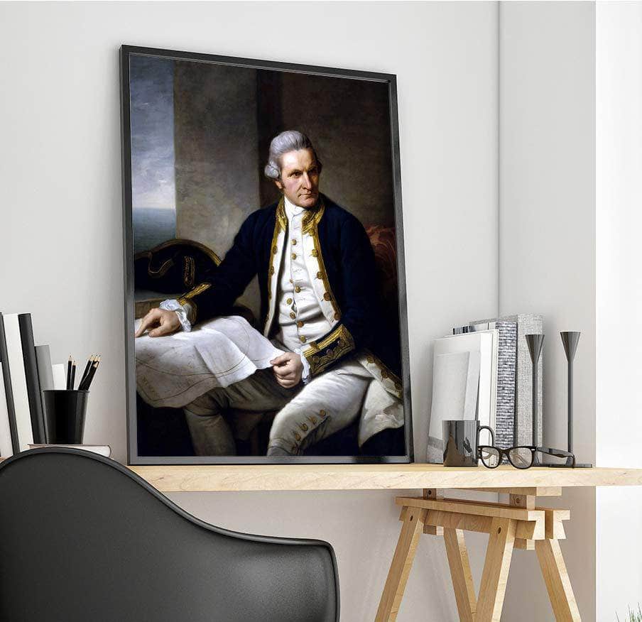 Portrait Of Captain James Cook Painting Nathaniel Dance Canvas Art Fine Art Print