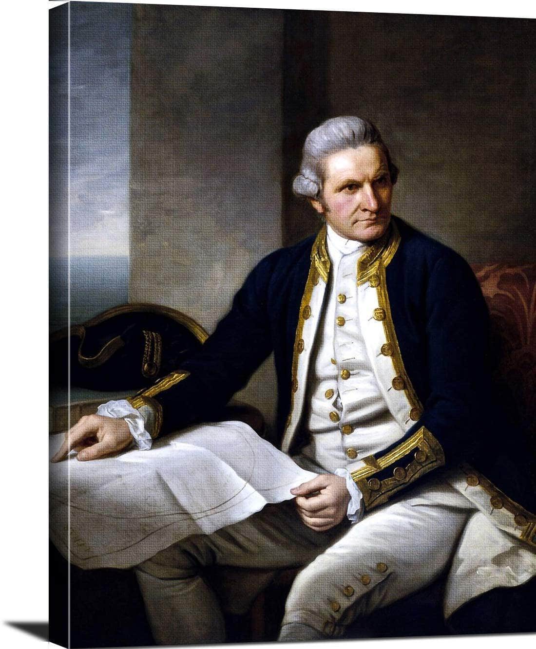 Portrait Of Captain James Cook Painting Nathaniel Dance Canvas Art Fine Art Print