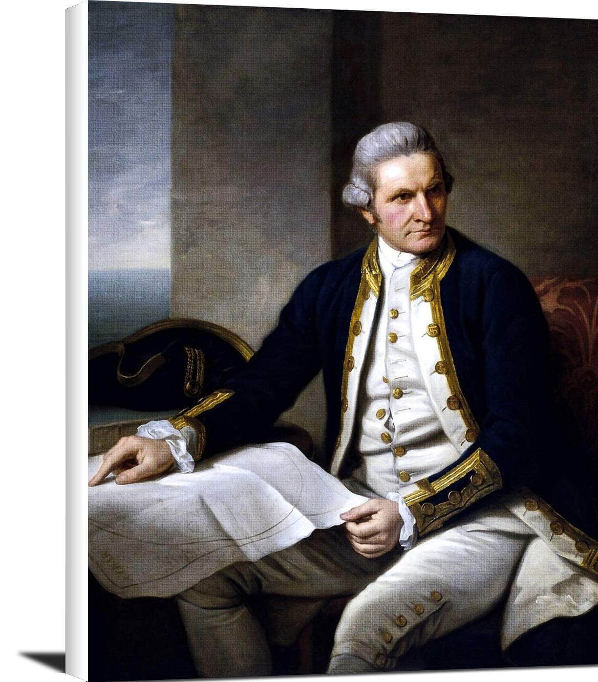 Portrait Of Captain James Cook Painting Nathaniel Dance Canvas Art Fine Art Print