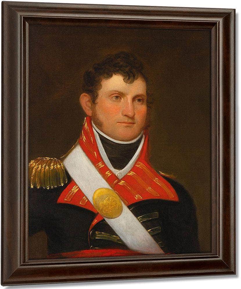 Portrait Of Captain John Crabbe By John Wesley Jarvis Fine Art Print