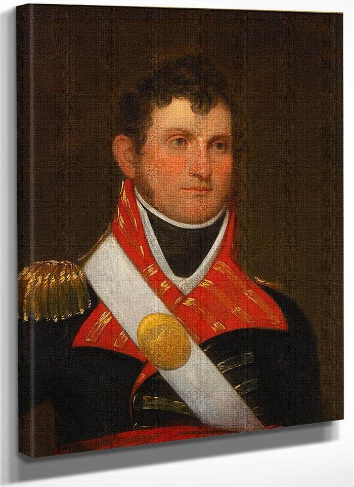 Portrait Of Captain John Crabbe By John Wesley Jarvis Fine Art Print