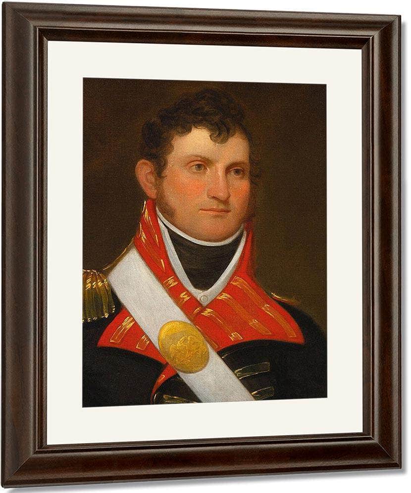 Portrait Of Captain John Crabbe By John Wesley Jarvis Fine Art Print
