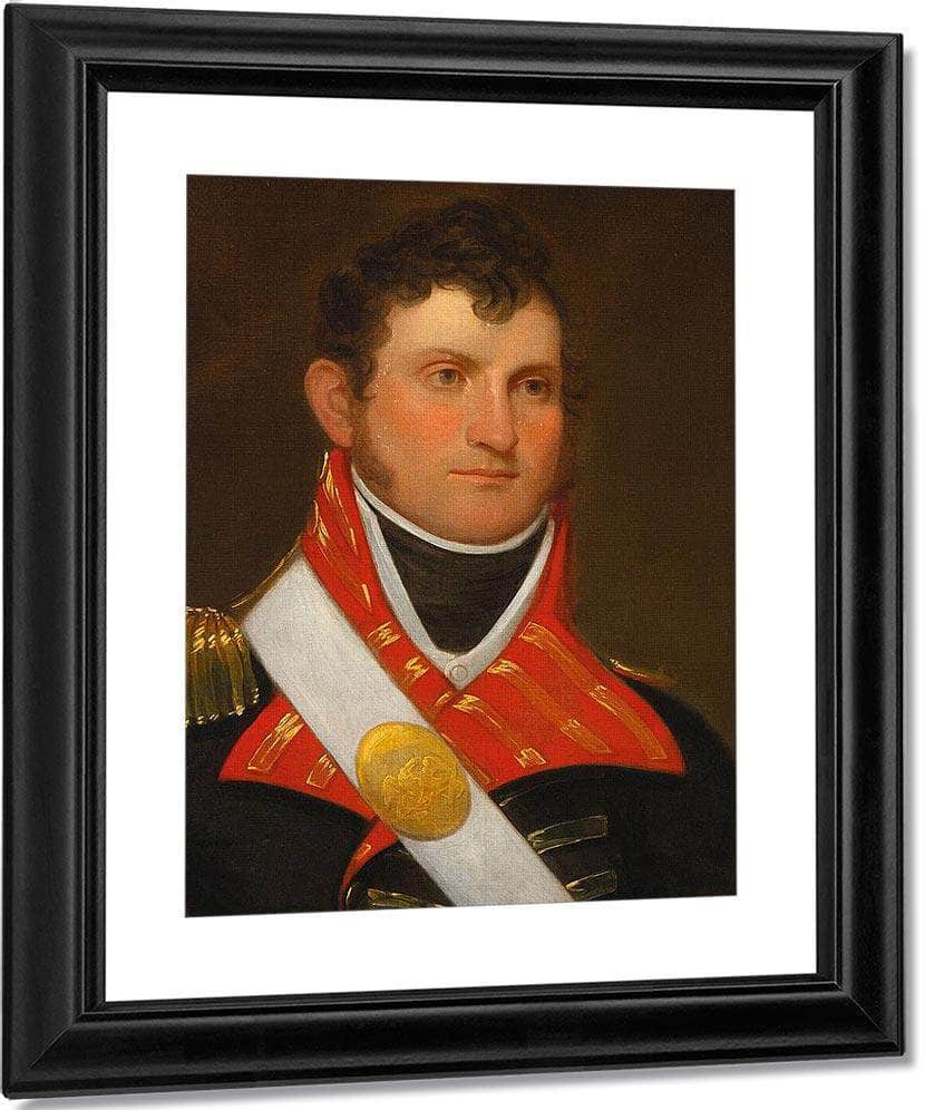 Portrait Of Captain John Crabbe By John Wesley Jarvis Fine Art Print