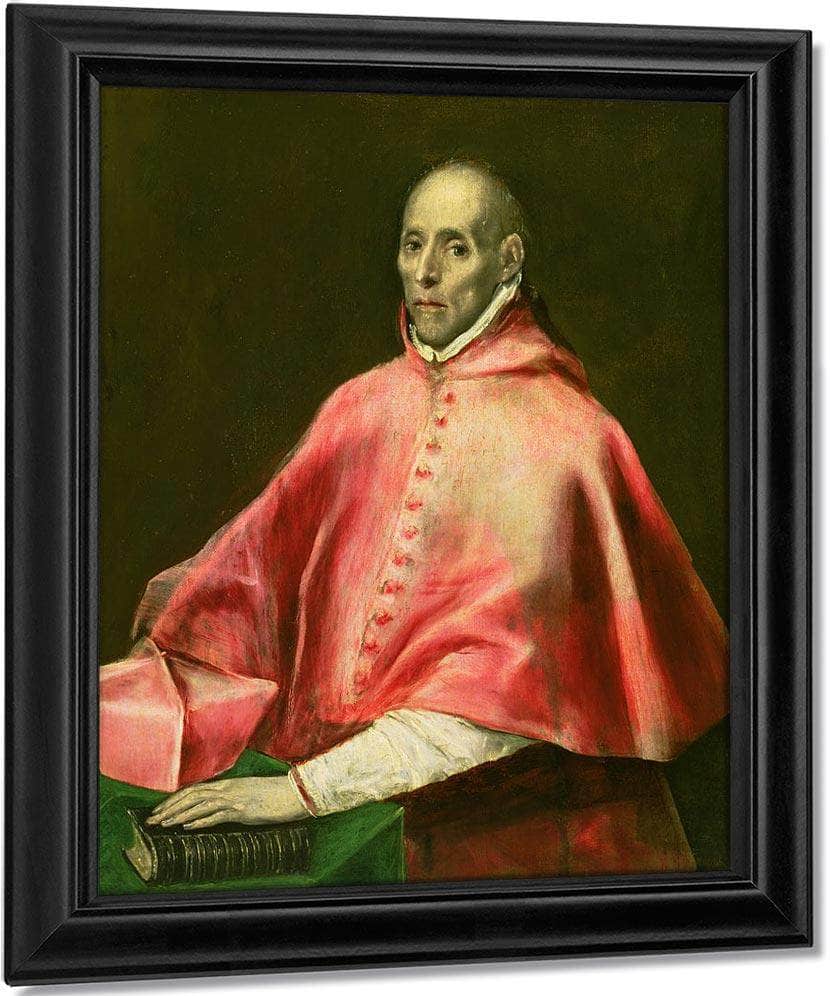 Portrait Of Cardinal Juan De Tavera (Oil On Canvas) By El Greco Fine Art Print