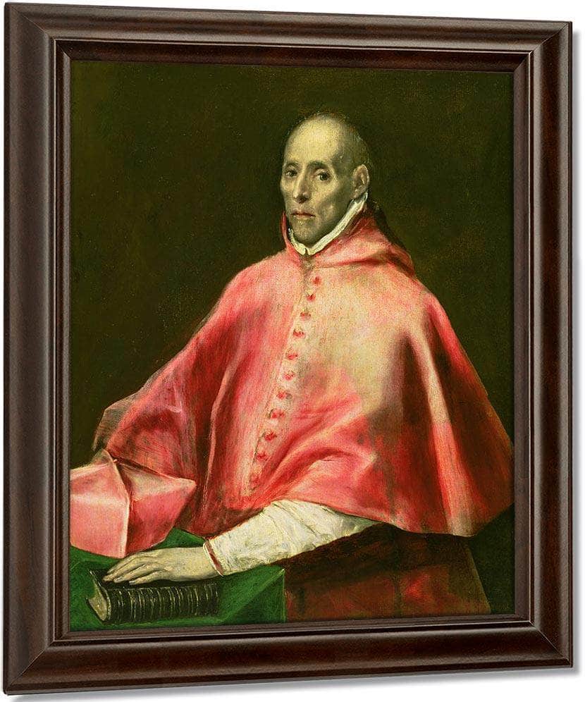 Portrait Of Cardinal Juan De Tavera (Oil On Canvas) By El Greco Fine Art Print