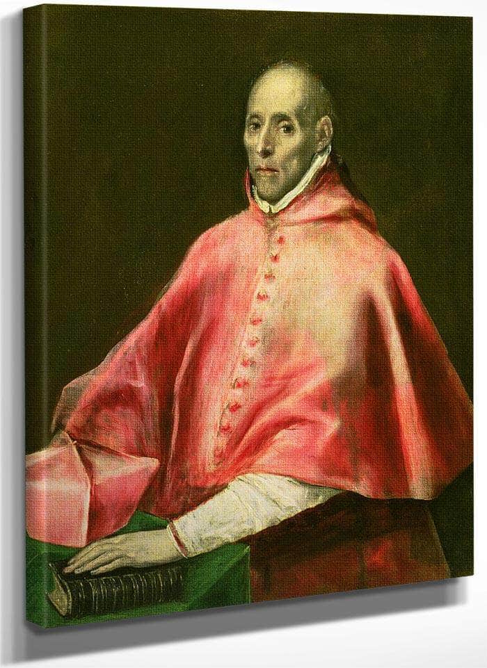 Portrait Of Cardinal Juan De Tavera (Oil On Canvas) By El Greco Fine Art Print