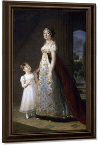 Portrait Of Caroline Murat With Her Daughter Letizia 1807 By Elisabeth Vigee Le Brun Fine Art Print