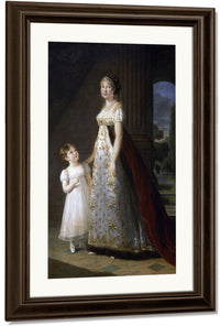 Portrait Of Caroline Murat With Her Daughter Letizia 1807 By Elisabeth Vigee Le Brun Fine Art Print
