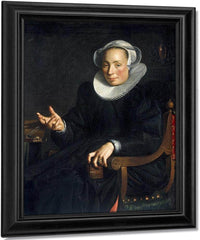 Portrait Of Christina Wtewael Van Halen (1568 1629) By Joachim Wtewael Fine Art Print