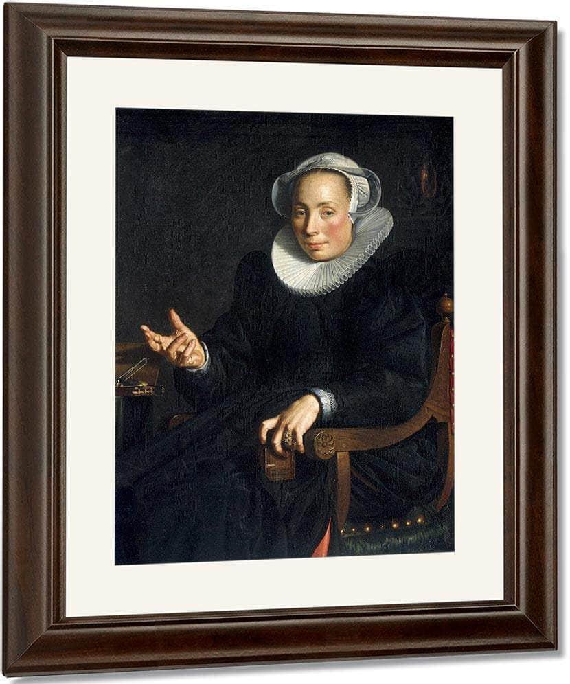 Portrait Of Christina Wtewael Van Halen (1568 1629) By Joachim Wtewael Fine Art Print
