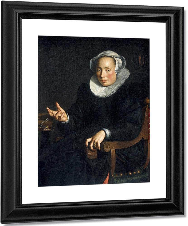 Portrait Of Christina Wtewael Van Halen (1568 1629) By Joachim Wtewael Fine Art Print