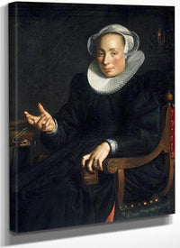 Portrait Of Christina Wtewael Van Halen (1568 1629) By Joachim Wtewael Fine Art Print