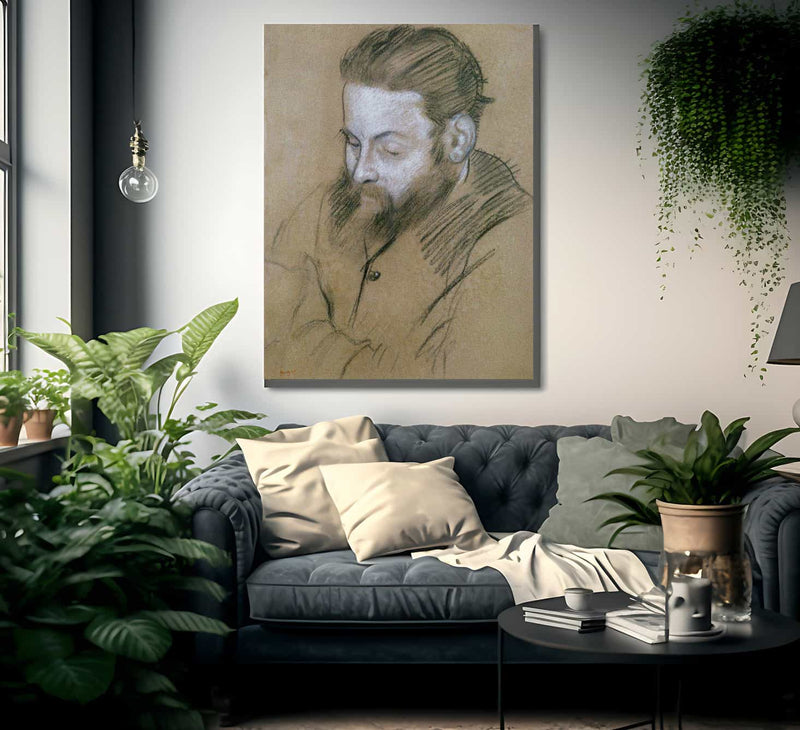 Portrait Of Diego Martelli By Edgar Degas Fine Art Print