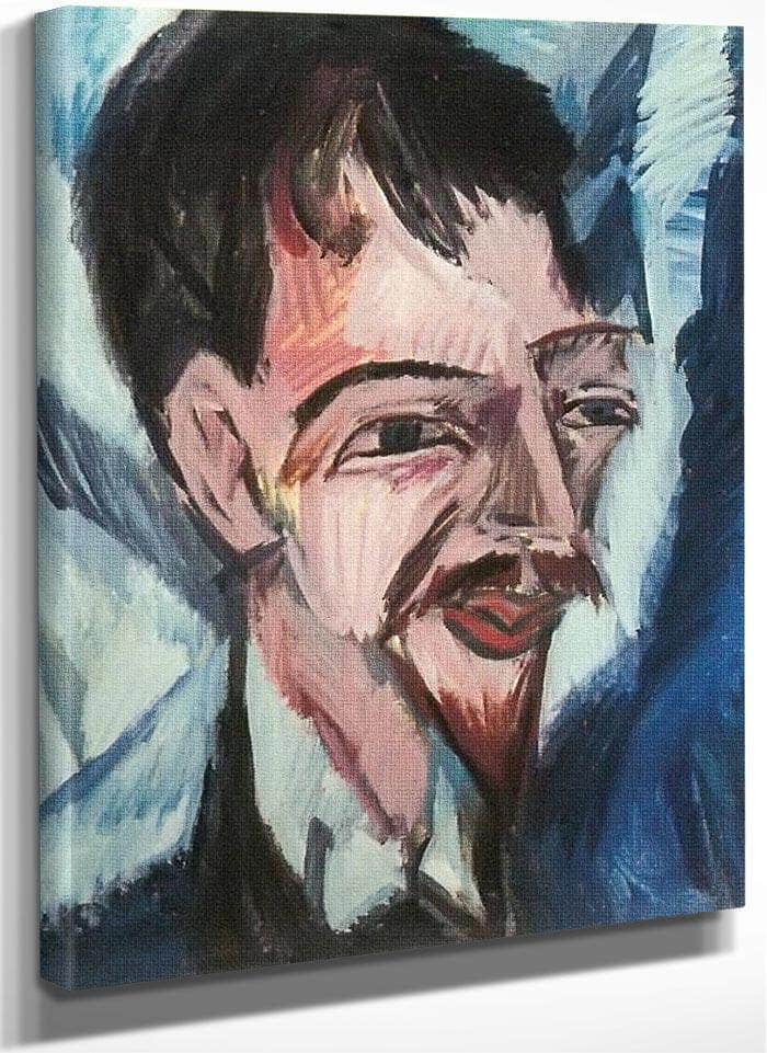 Portrait Of Dr Alfred Doblin By Ernst Ludwig Kirchner Fine Art Print