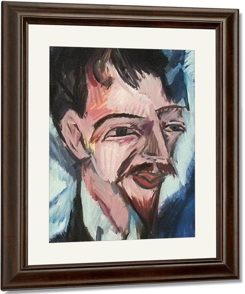 Portrait Of Dr Alfred Doblin By Ernst Ludwig Kirchner Fine Art Print