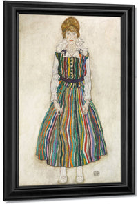 Portrait Of Edith Schiele The Artists Wife 1915 180X110Cm Haags Gemeentemuseum By Egon Schiele Fine Art Print